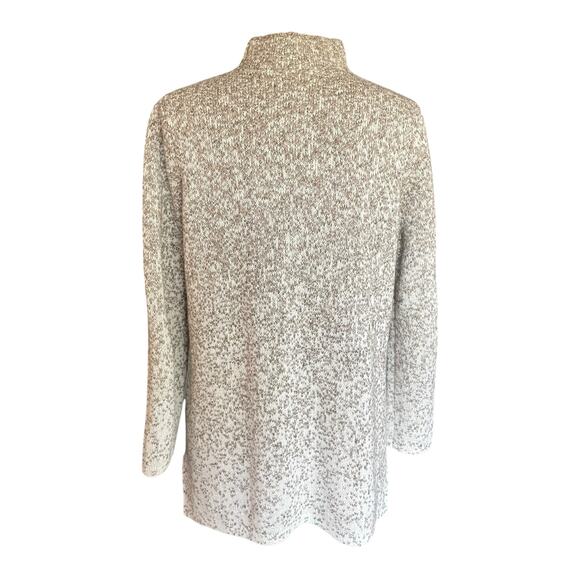 PureJill Cotton Blend Mock Neck Sweater Tunic MED Marled Knit Fall Casual Work - Picture 3 of 9